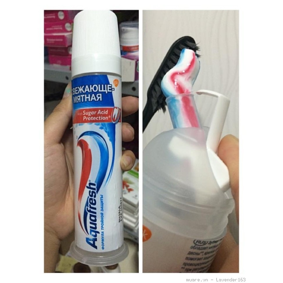 - Kem đánh răng AquaFresh 3 tác động - hàng Nga xách tay