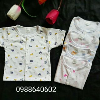 Áo cộc tay sơ sinh chất cotton cho bé
