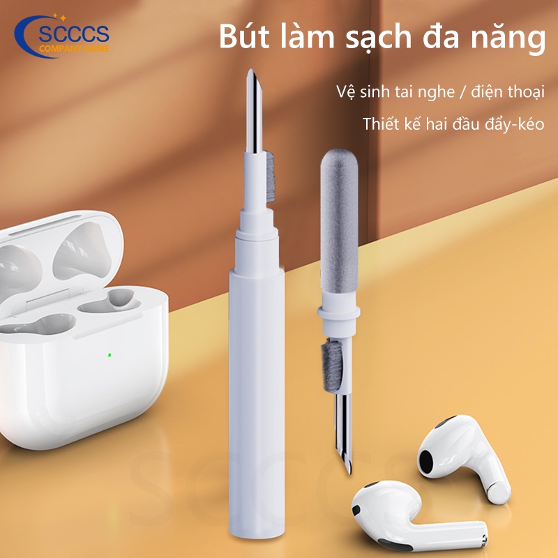 Bút Vệ Sinh Tai Nghe Bluetooth Bàn Chải 3 in 1 Làm Sạch Di động Cho Tai Nghe Không Dây Airpods Hộp Sạc