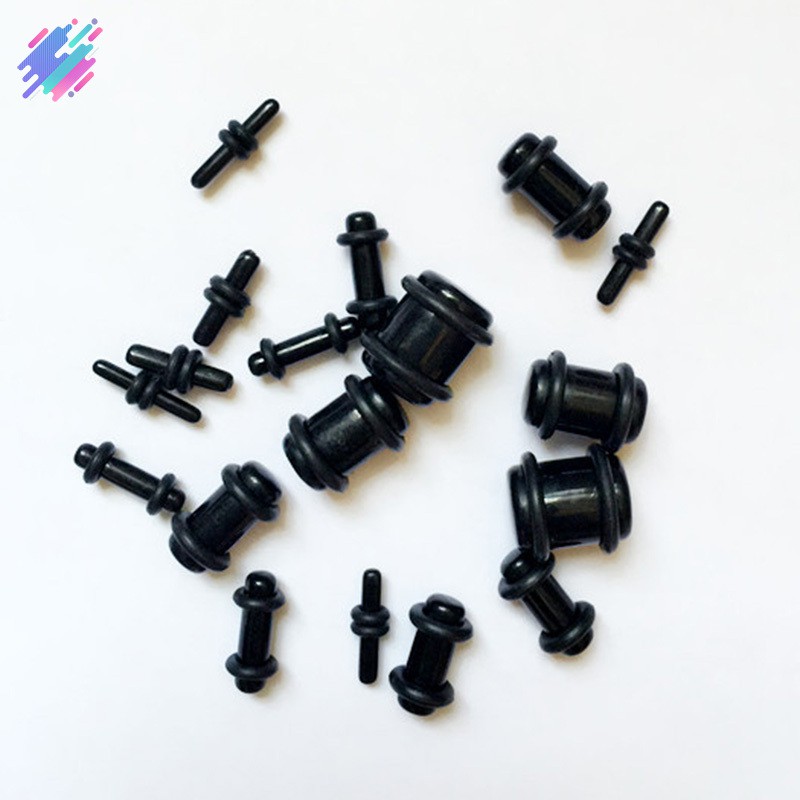 Bộ 36 dụng cụ nong lỗ tai bằng nhựa acrylic màu đen