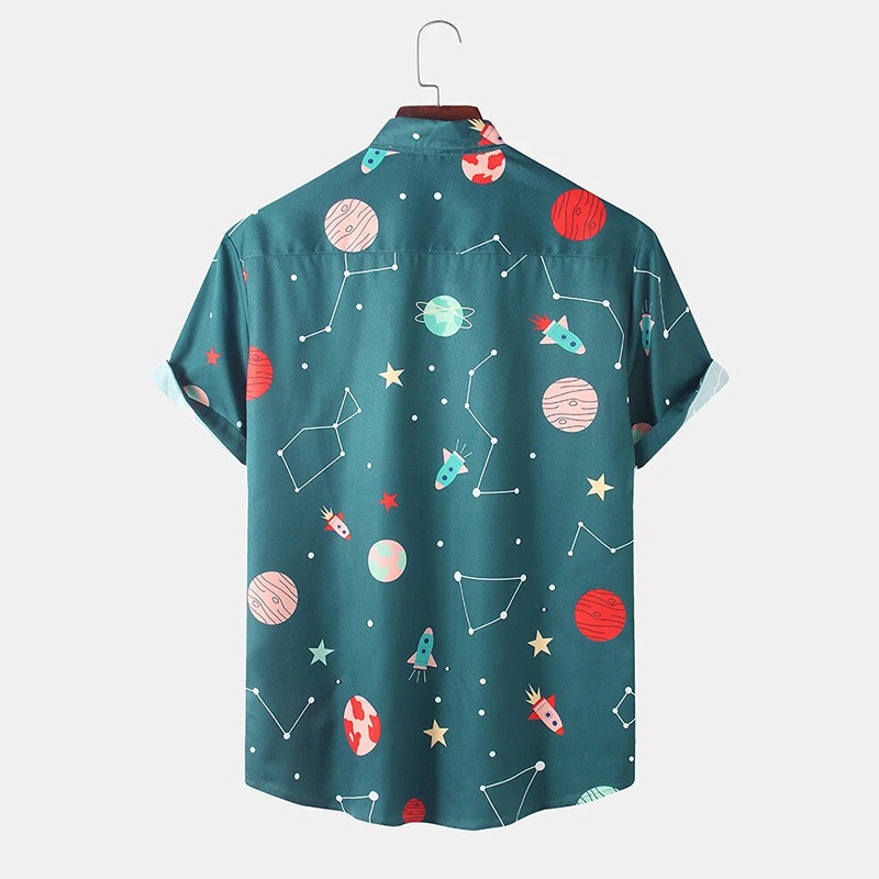 Áo sơ mi tay ngắn hoạ tiết Cosmic Printing Shirt ASM53 Zuman