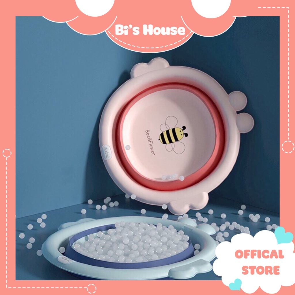 🌟 Chậu rửa mặt silicon gấp gọn đa năng hình con ong cho mẹ và bé 🍀