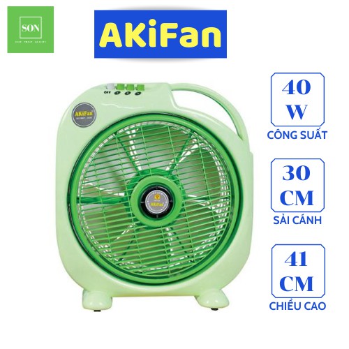 Quạt Hộp AKIFAN BD300 Gọn Nhẹ Gió Tự Nhiên