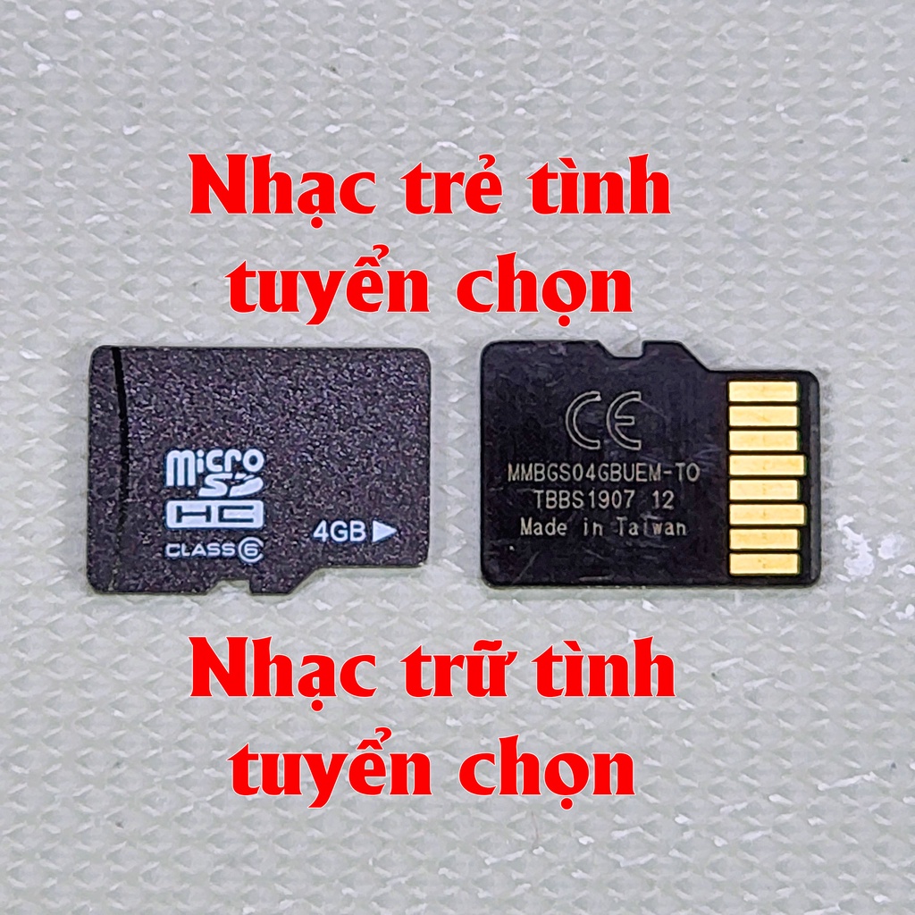 Thẻ nhớ micro sd zin bóc máy 1gb, 2gb, 4gb, 8gb, 16gb, 32gb. Đã cài sẵng nhạc mp3. Video 3gb, mp4.