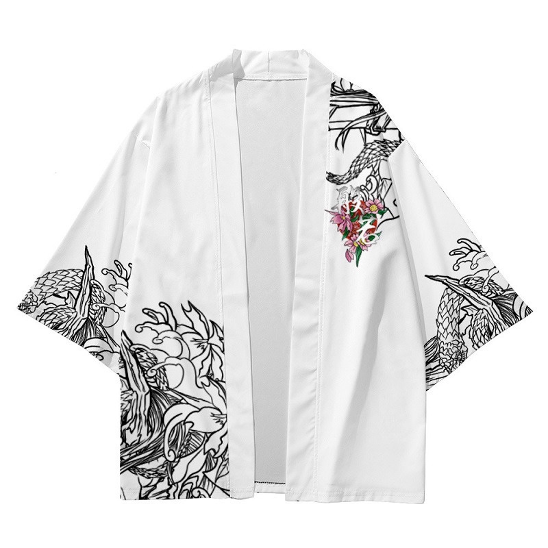 Áo Khoác Kimono Nhật Bản In Hình Yukata Cho Nam
