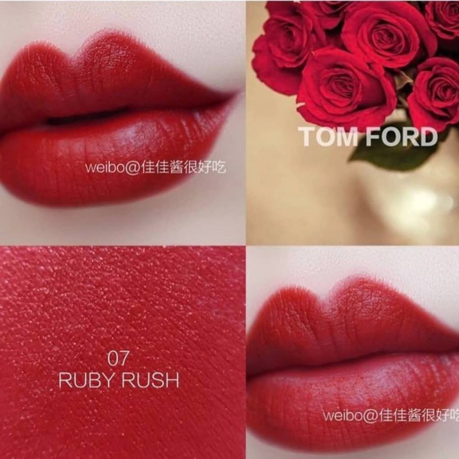 Son Môi Tom Ford Lip Color Matte 07 Ruby Rush Đỏ Thuần