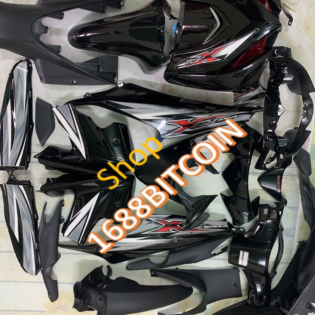 💥 Bộ vỏ nhựa - Dàn áo xe Wave RSX 110 màu Đen-RSX 2010-2011  nhựa ABS LOẠI ĐẸP