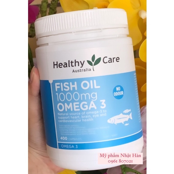 Dầu cá Healthy Care Fish Oil 1000mg Omega-3 400 viên của Úc