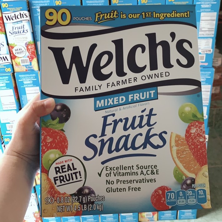 Combo 10 bịch kẹo dẻo trái cây Welch’s Mixed Fruit - Date T9/2022
