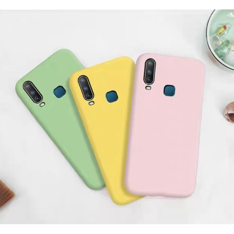 Ốp điện thoại silicon màu trơn cho Vivo Y11 2019 Y15 Y17 V17 Pro Y50 Y30 S1