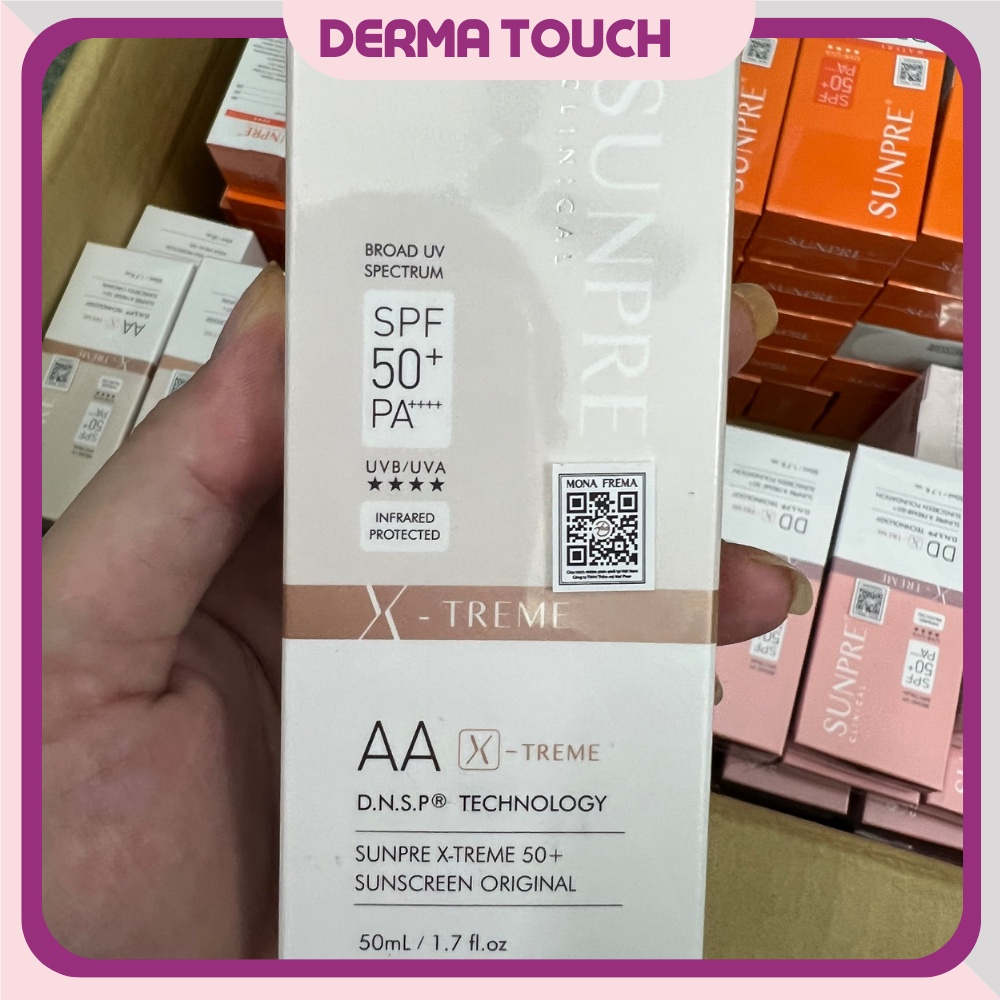 Kem Chống Nắng Sunpre Mona Frema Watery AA/DD SPF 50+/PA ++++ 50mL- Mọi Loại Da Che Khuyết Điểm, dưỡng da - Derma Touch