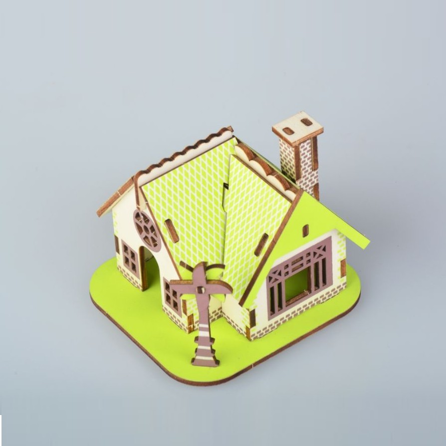 Đồ chơi lắp ráp gỗ 3D Mô hình Nhà gỗ Ellie House