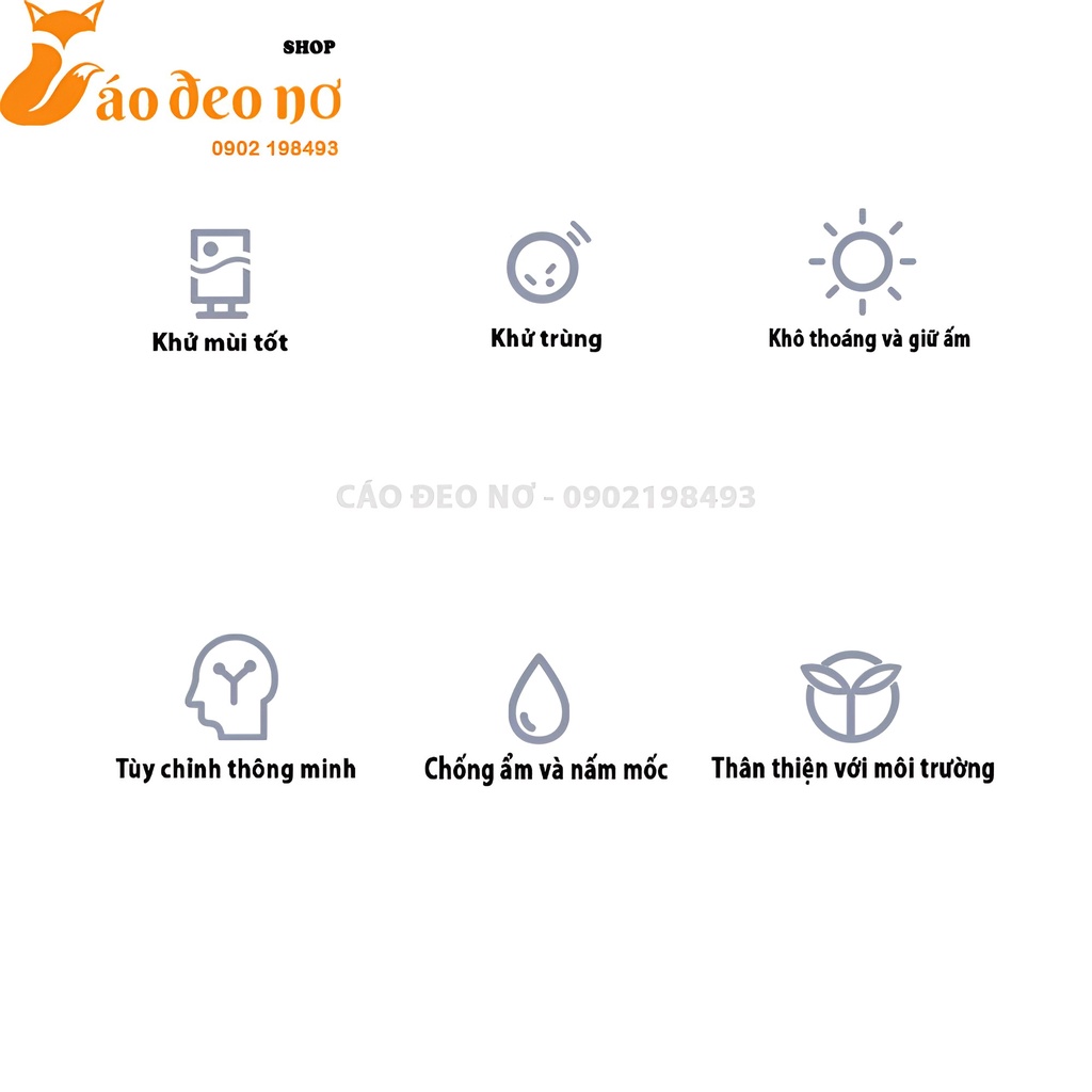 Tủ giày khử mùi, sấy khô, diệt khuẩn thông minh Roof sence - HUAHWEI Cáo đeo nơ