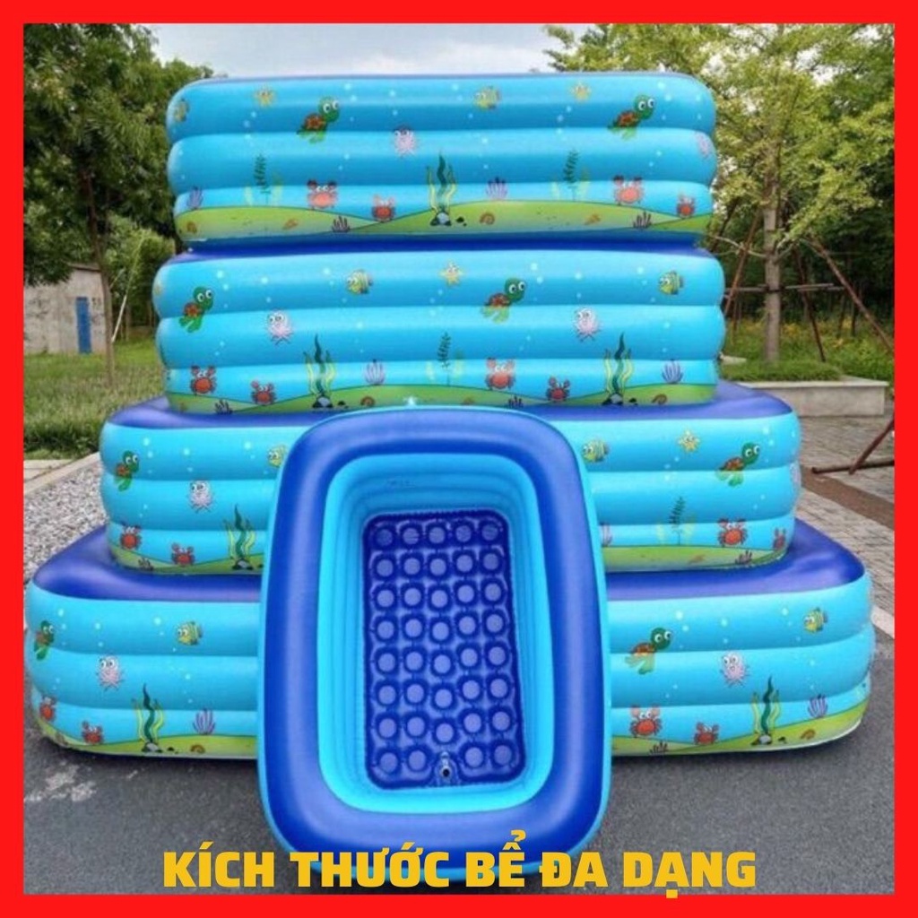 Bể bơi phao trong nhà 3 tầng cho trẻ em hồ bơi tắm cho bé dày dặn bền đẹp đáy 2 lớp chống trượt [BH 1 Đổi 1]