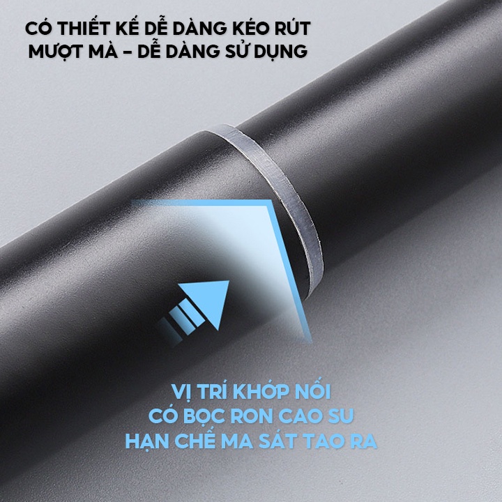 Thanh Treo Rèm Cửa Phòng Ngủ Phòng Tắm Rèm Che Vách Ngăn Cây Treo Quần Áo Tiện Lợi Đa Năng Lắp Đặt Không Cần Khoan