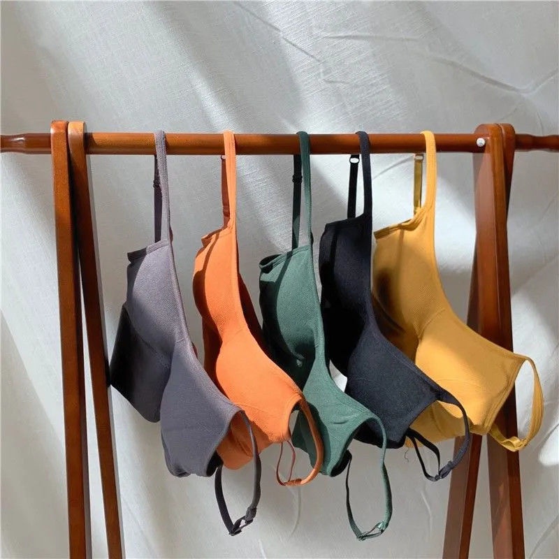 Áo Lót Hai Dây Cổ Chữ U Hở Lưng Có Mút Nâng Ngực Tàng Hình Cho Nữ