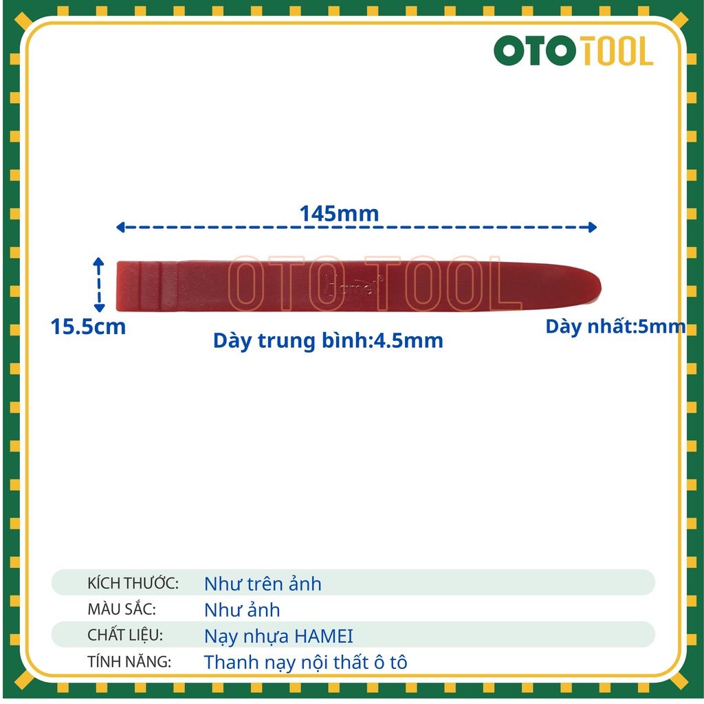 Thanh nạy bằng nhựa gỡ nút nhựa, tháo đầu DVD trong xe ô tô chuyên nghiệp OTO TOOL HA-N21