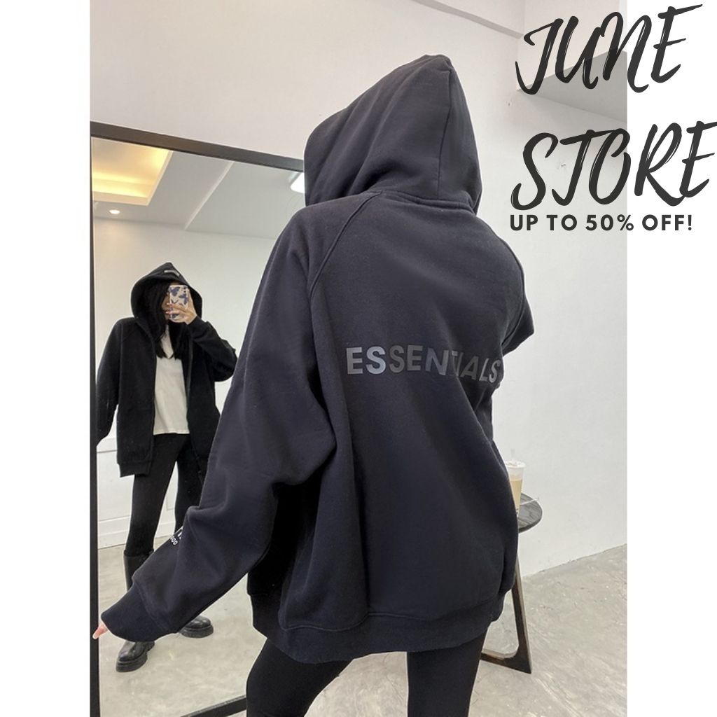 Áo khoác essentials có mũ, Hoodie Jacket Fear Of God Essentials