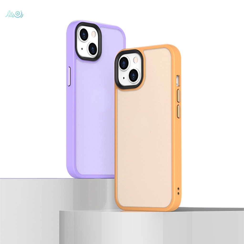 Ốp điện thoại Silicone nhám chống sốc 2 trong 1 có nút bấm kim loại thích hợp cho iPhone 13 Pro MAX 11 12 Pro MAX