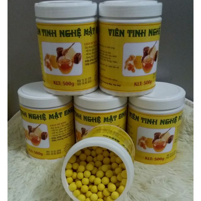 500g viên nghệ mật ong(có bổ sung giấy đăng kí kinh doanh và VSATTP)