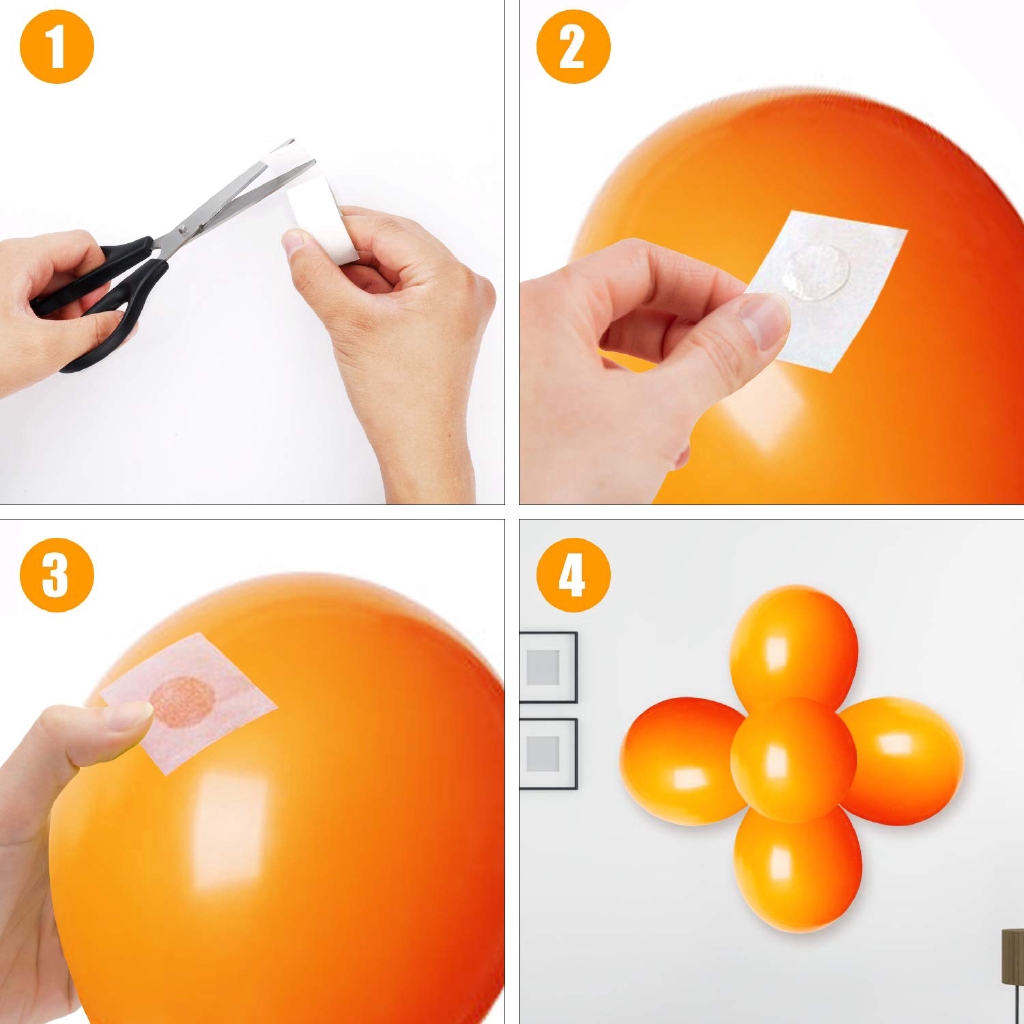 Set 2 cuộn keo hai mặt chuyên dụng dán bong bóng trang trí tiệc tiện dụng