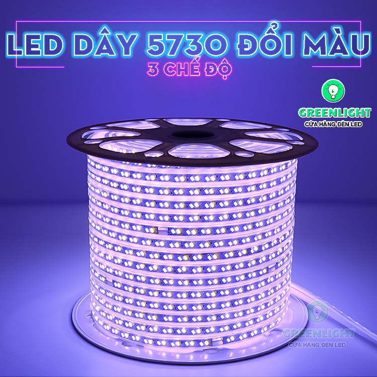 Đèn Led Dây 5730 Đổi Màu 3 Chế Độ Vàng - Dương, Trắng - Vàng Trang Trí Hắt Trần Thạch Cao (Ghim/Rút Điện Để Đổi Màu Led Dây)