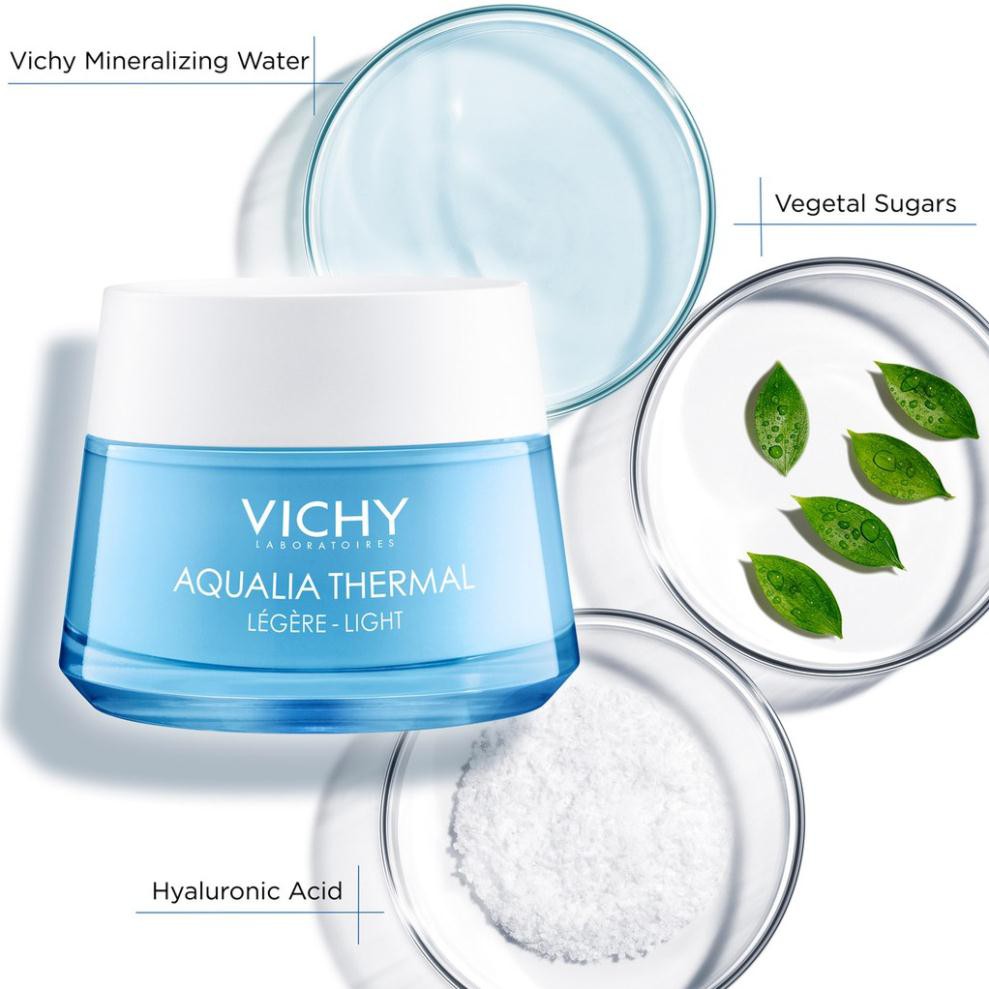 Vichy Aqualia Thermal Crème Réhydratante Légère - Kem Dưỡng Dành Cho Da Dầu, Hỗn Hợp 50ml