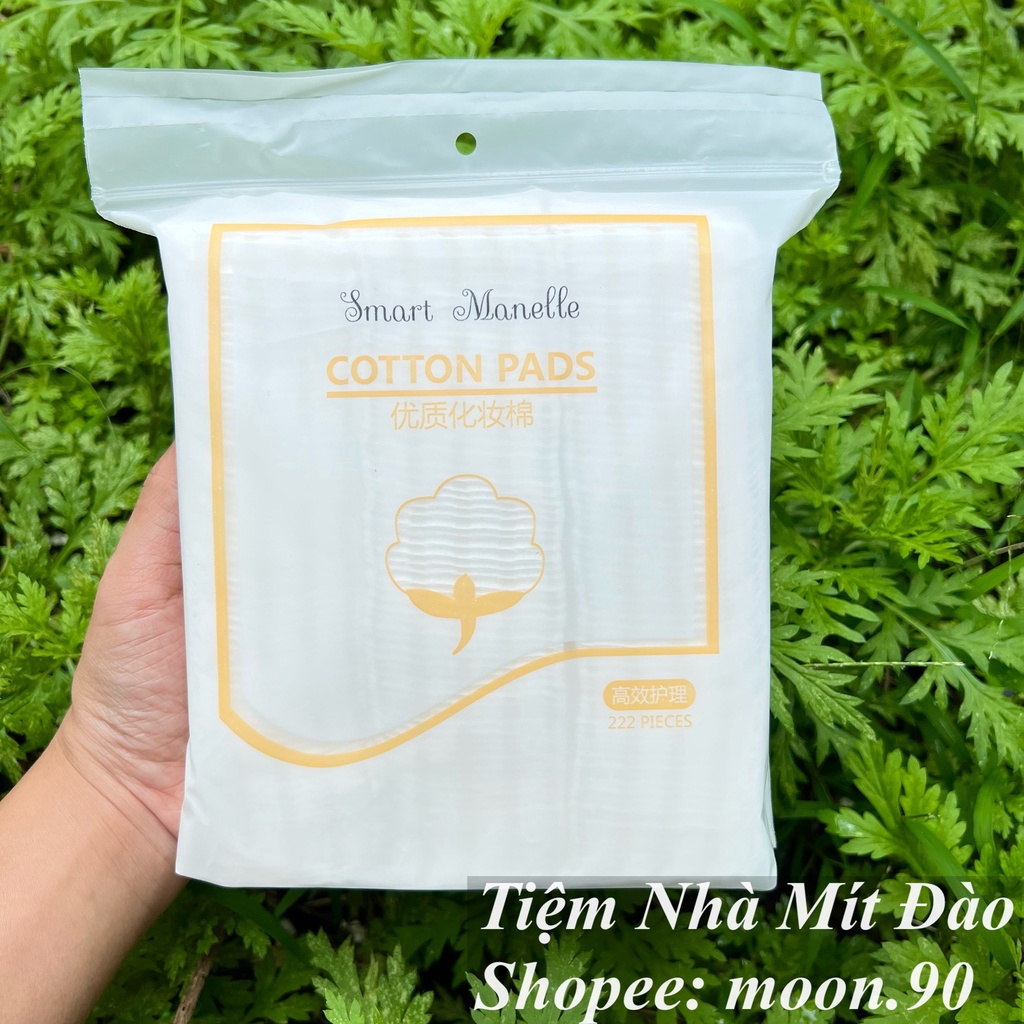 Bông tẩy trang 3 lớp Cotton Pads 222 miếng nội địa Trung Smart Manelle