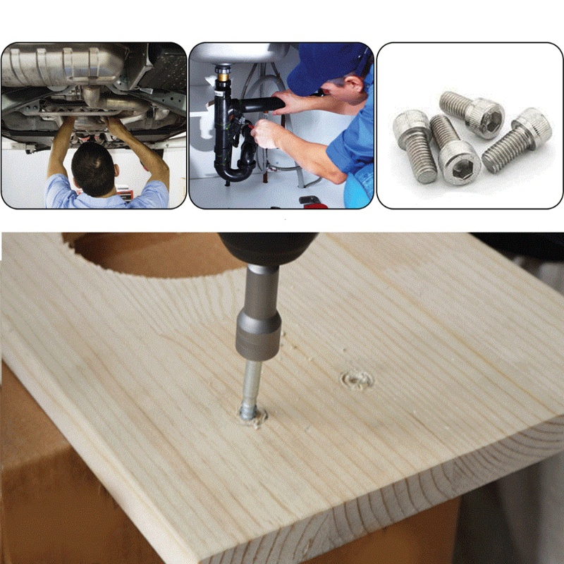 Bộ 7 Đầu Nối Dài Chuyển Đổi Mũi Khoan 5-12mm Chuyên Dụng