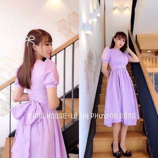 Đầm xoè thắt nơ