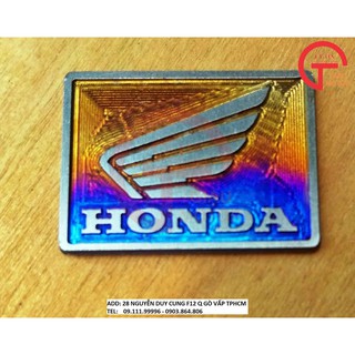 TEM TITAN LOGO CÁNH CHIM HONDA NHỎ DÁN MẶT NẠ , DÁN TRANG TRÍ XE