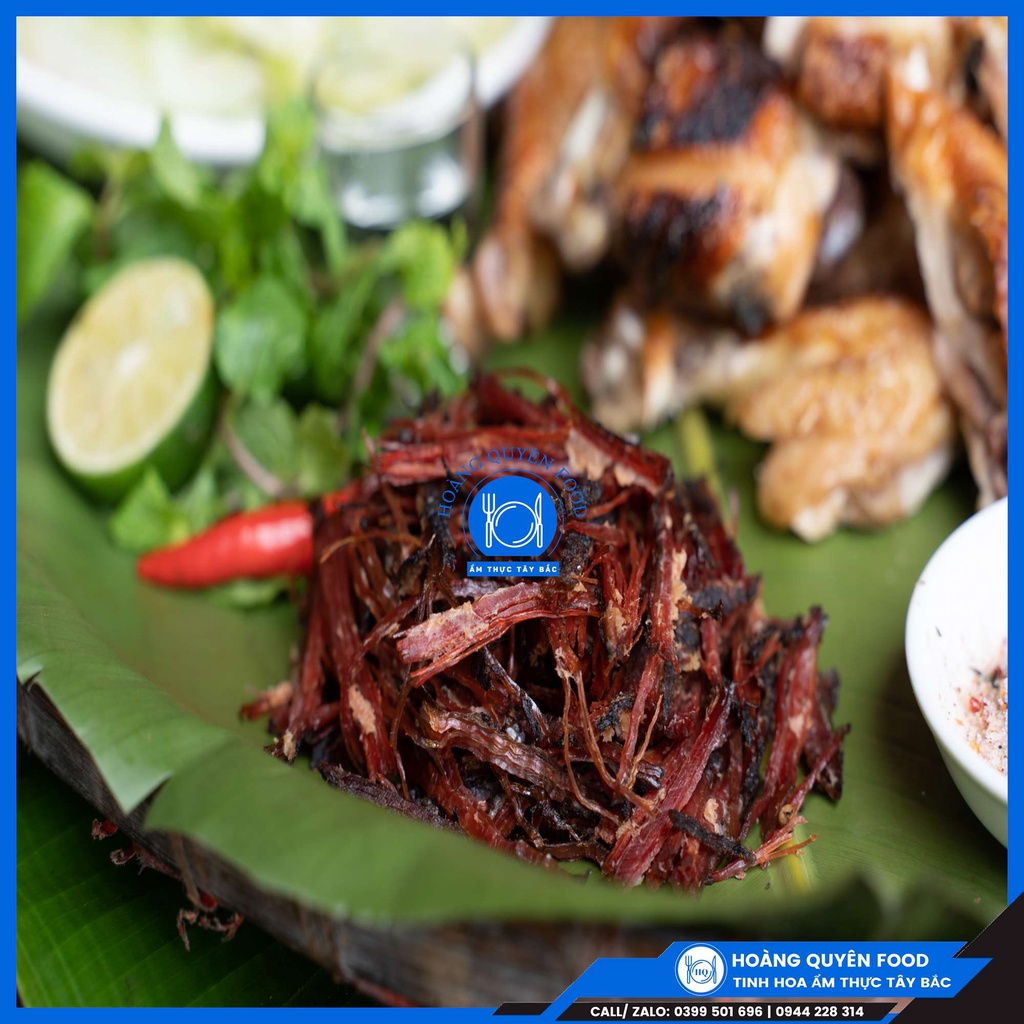 Thịt Lợn Gác Bếp Ẩm Thực Tây Bắc Thơm Ngon Chuẩn Vị - TẶNG CHẨM CHÉO - Khô Thịt Heo Gác Bếp | HQ FOOD