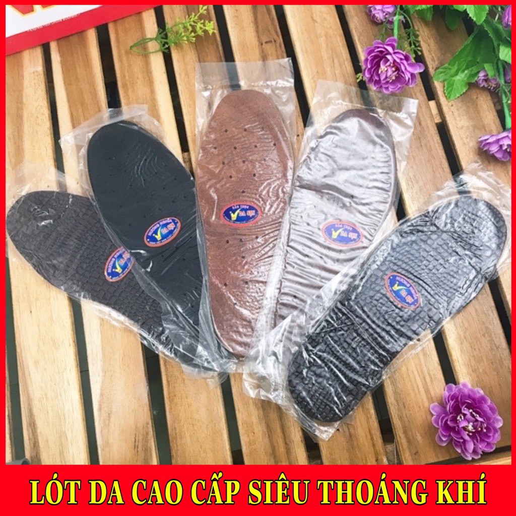 Lót giày da cao cấp êm ái đục lỗ siêu thoáng khí khử mùi hôi cực tốt LD331