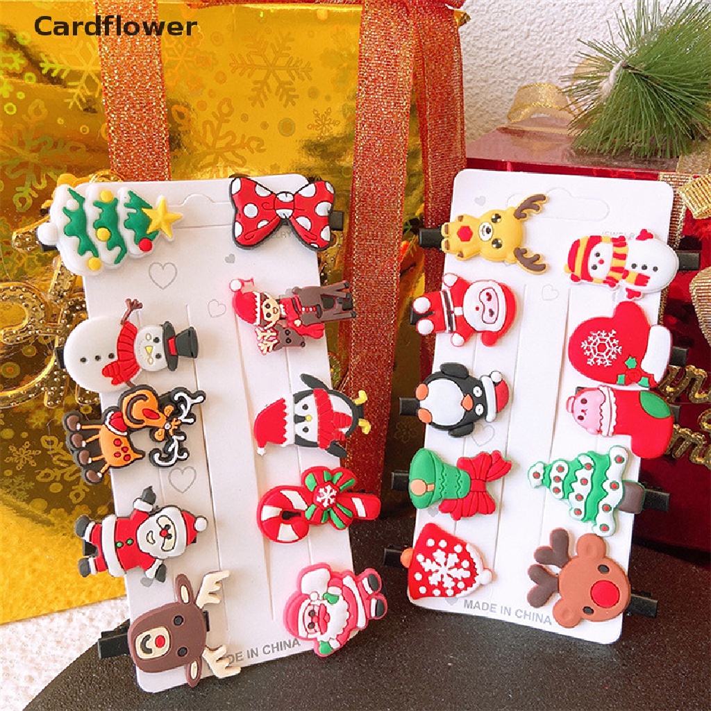 Bộ 10 Kẹp Tóc Hình Cây Thông Giáng Sinh Dễ Thương