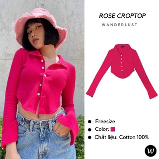 Áo Rose Top cổ sơ mi