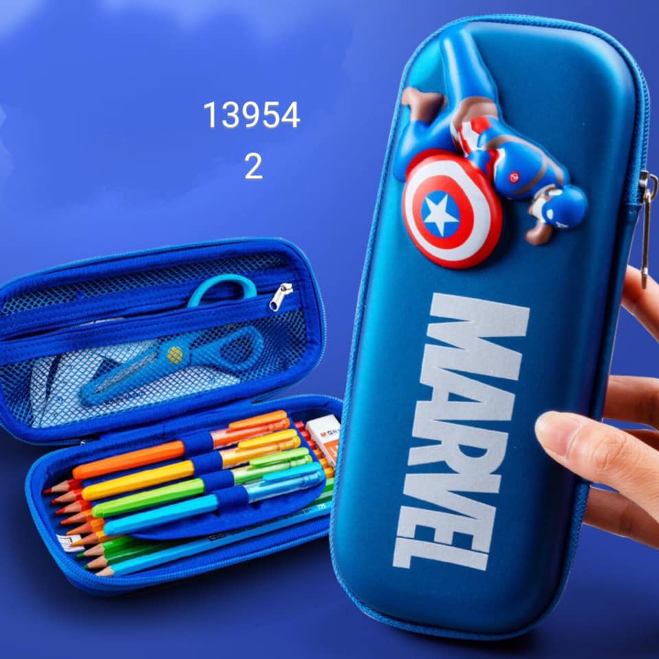 Hộp đựng bút cho bé trai hoạt hình Disney Marvel ô tô người nhện
