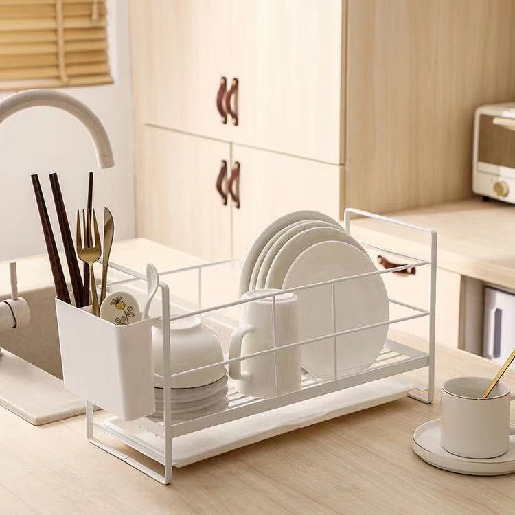 Nhà bếp gia đình giá lưu trữ bát đĩa để khô ráo nước mặt bàn bộ đồ ăn chậu rửa bồn giỏ lọc