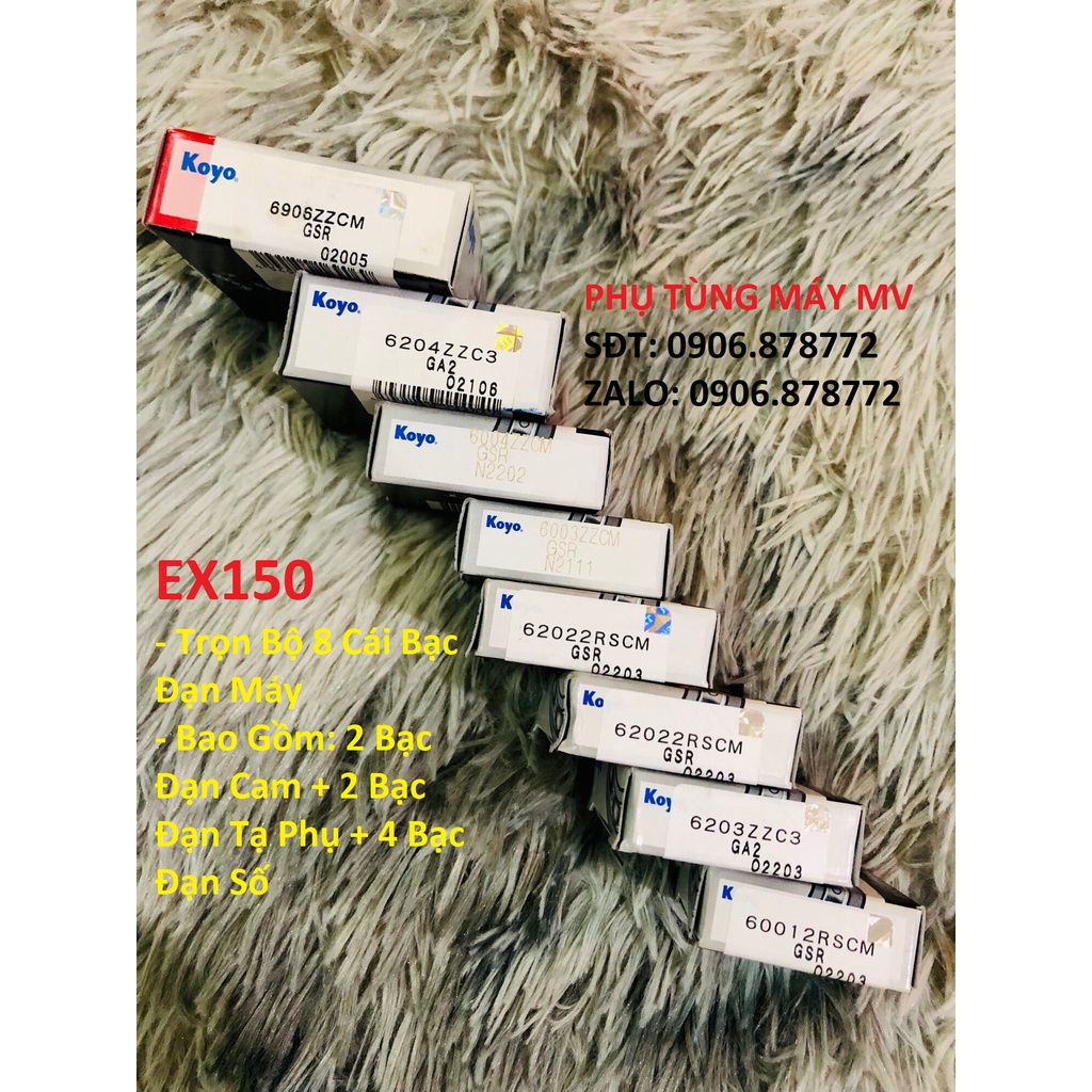 Trọn bộ bạc đạn máy KOYO dành cho xe Ex135.4s.5s/Ex150. Yêu Thích ❤️❤️❤️