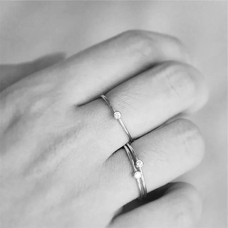 Nhẫn bạc ổ đá 2mm