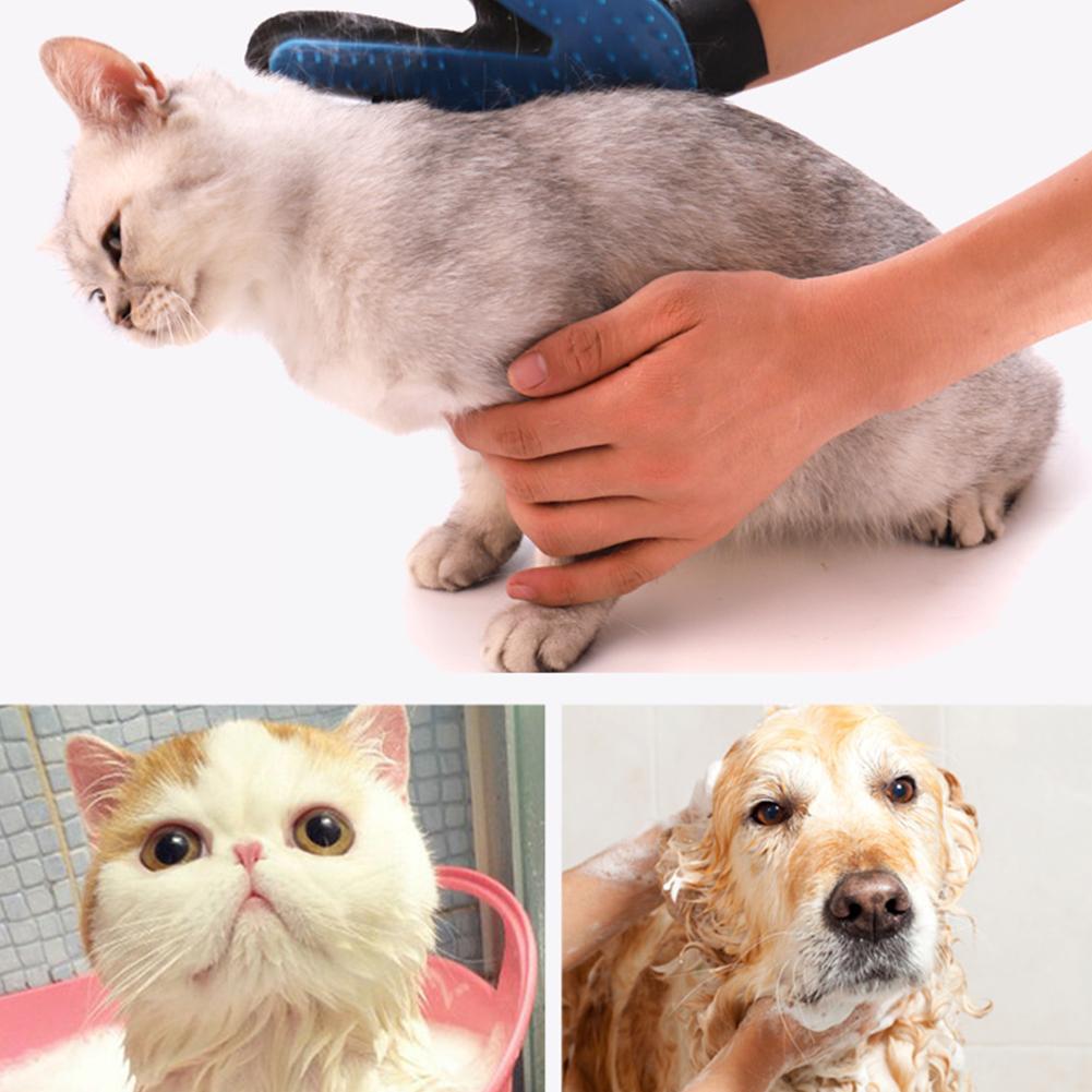 🐶SD Bàn chải vật nuôi Găng tay Găng tay Chó mèo Chải lông Làm sạch Găng tay