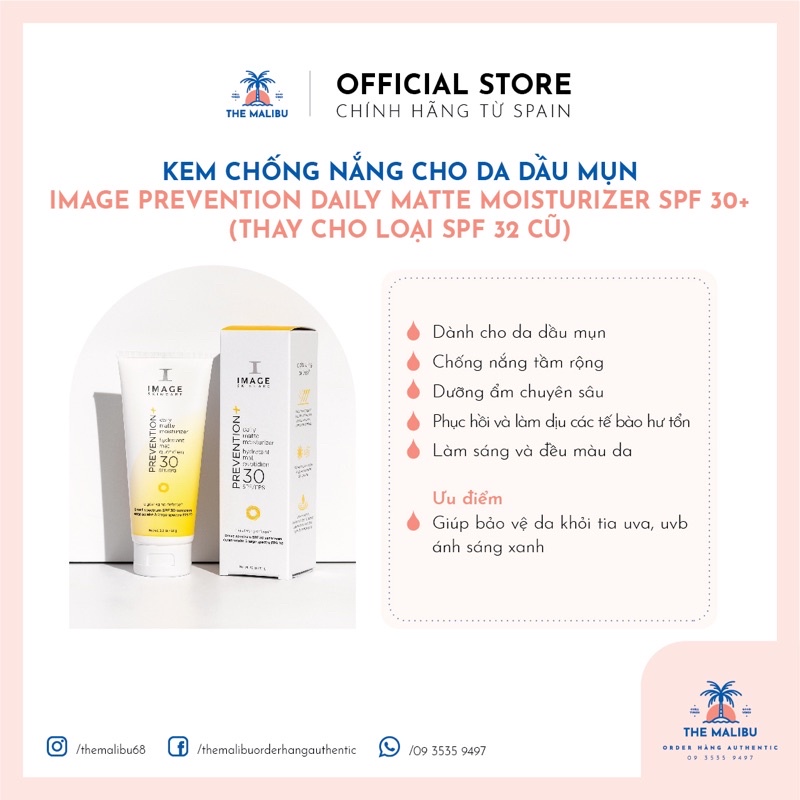 Kem chống nắng IMAGE 91g SPF 32 và SPF 50