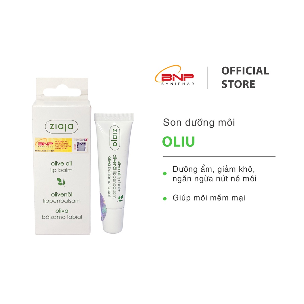 Son dưỡng ẩm kích màu môi Ziaja Olive Oil Lip Balm 100gr