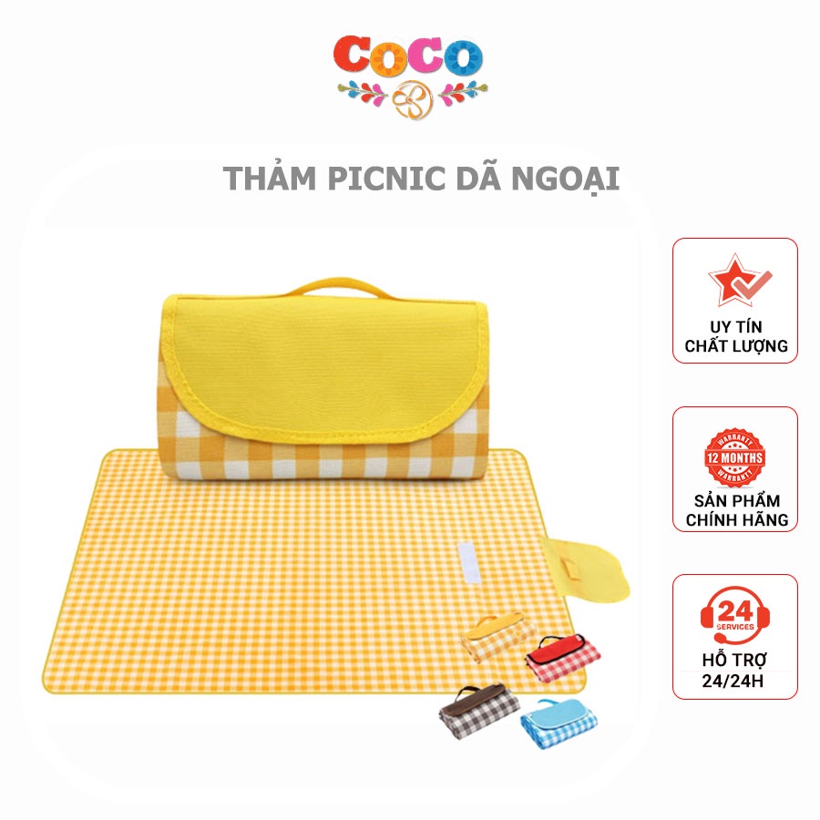 Thảm dã ngoại picnic du lịch có túi đựng