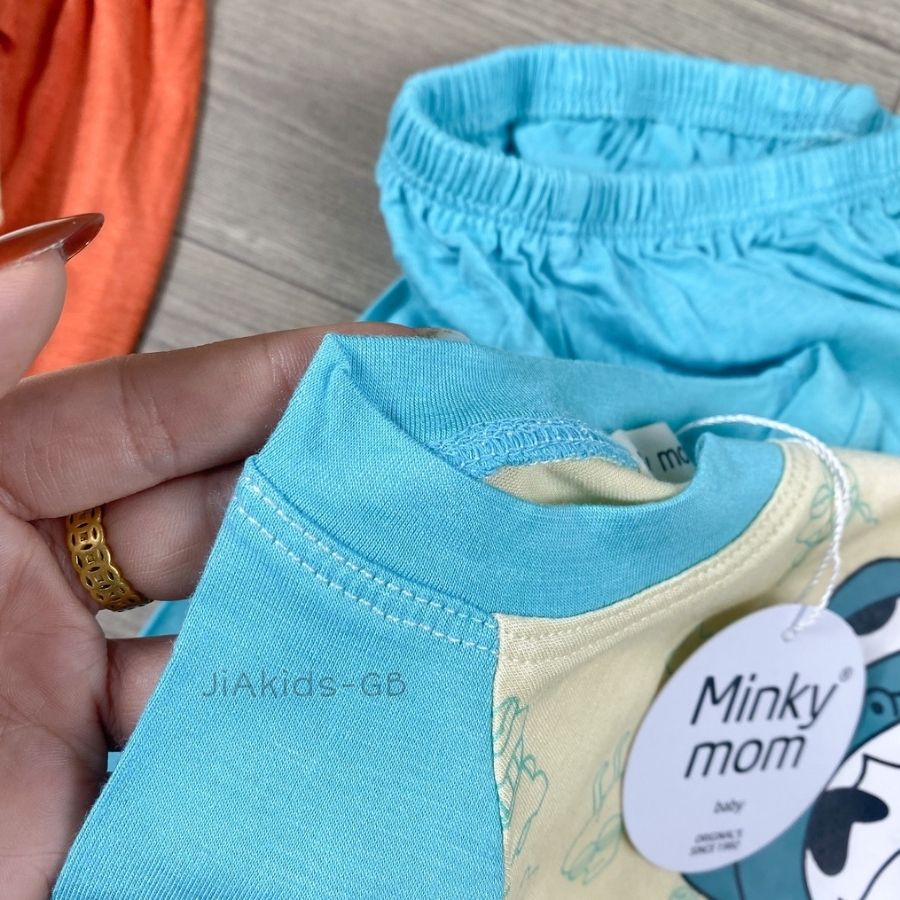 Bộ Thun Lạnh Cộc Tay Cho Bé Trai Bé Gái 8-19kg -TN-IN88 In Động Vật Dễ Thương Chất Vải Thoáng Mát