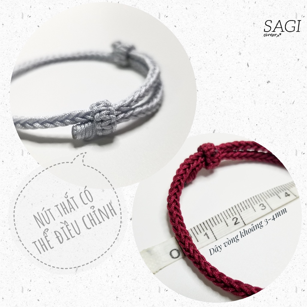 Vòng tay chỉ đỏ, chỉ ngũ sắc l Vòng handmade unisex nhiều màu