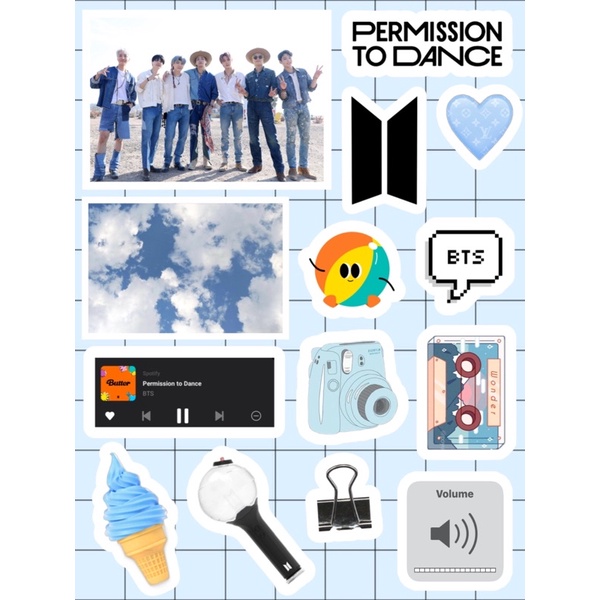 sticker BTS aesthetic _ Permission to dance