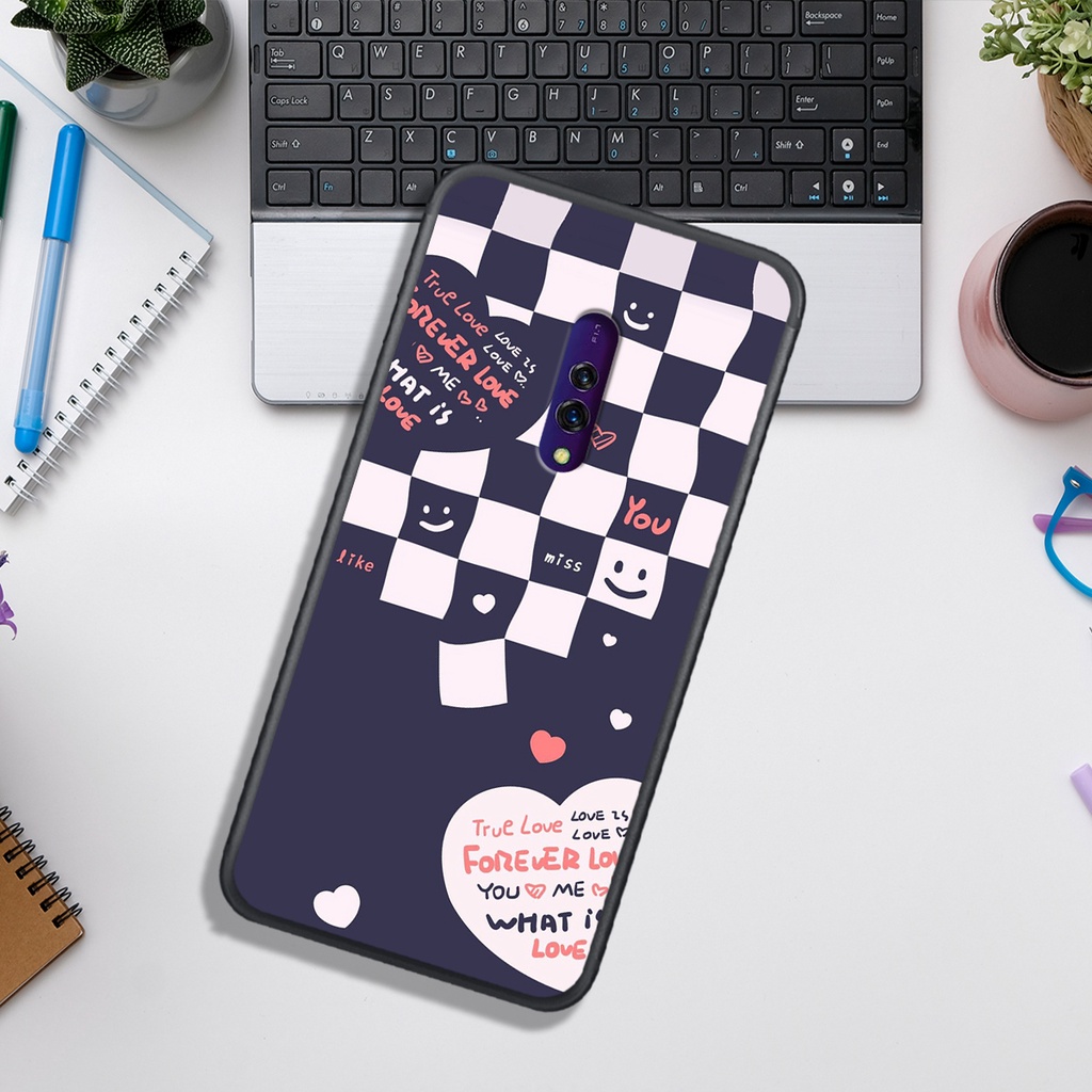 Ốp Lưng OPPO  K3 - REALME X - RENO - RENO 2 - RENO 2F , In Hình &quot;Black Heart&quot; Phong Cách Đẹp.