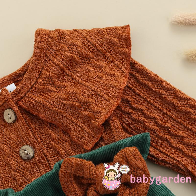 Romper tay dài trang trí nơ thời trang thu đông đáng yêu dành cho bé gái