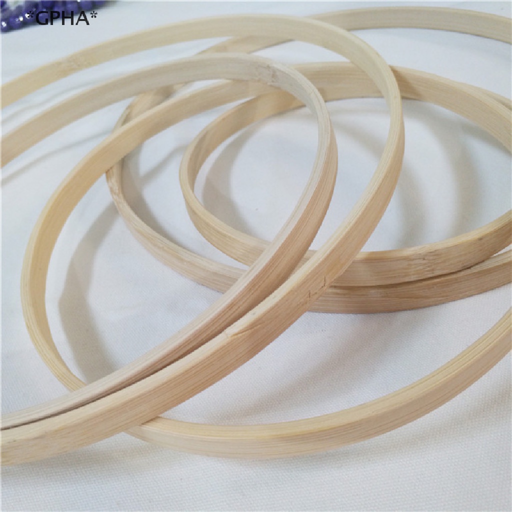 Khung Thêu Tranh Chữ Thập Bằng Gỗ Tre Hình Tròn DIY
