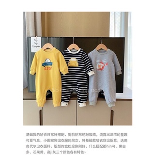 Body suit bé trai dài tay dài chân quần áo liền thân